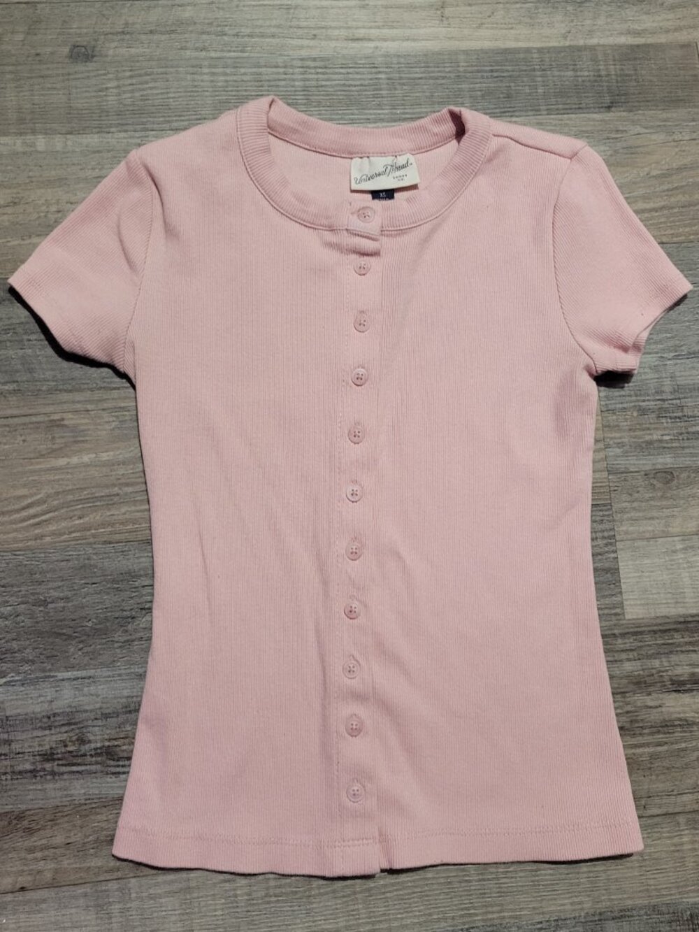 Universal Thread Button Up Baby Tee - Picture 2 of 8